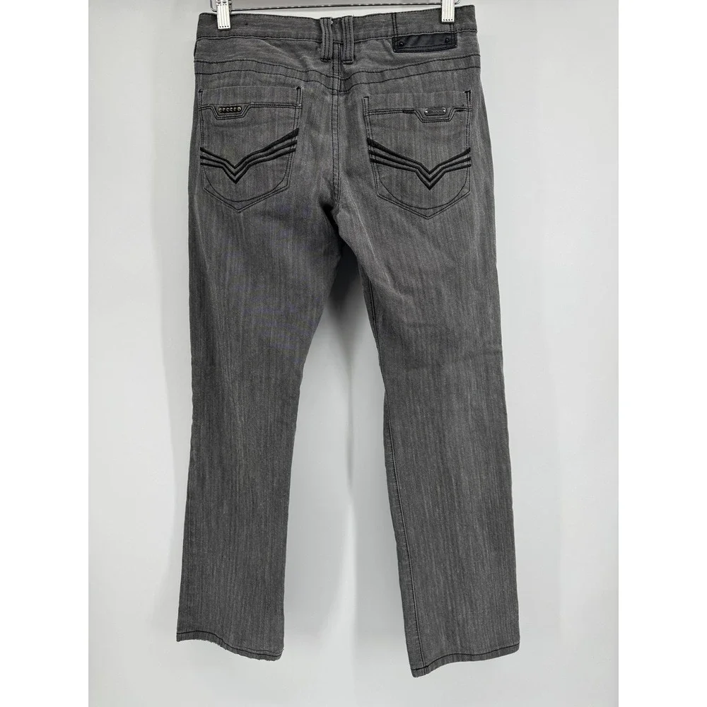 G By Guess‎ Jeans Mens 32 Gray Calm Low Straight Studded Pockets Stretch Denim